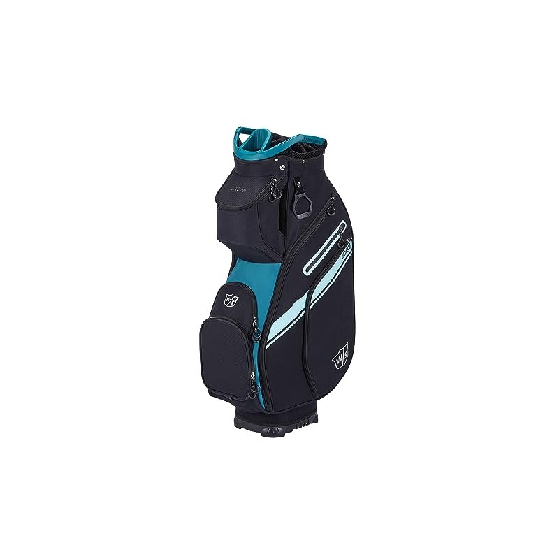 WILSON EXO II 14-Way Cart Golf Bag, Black/Teal