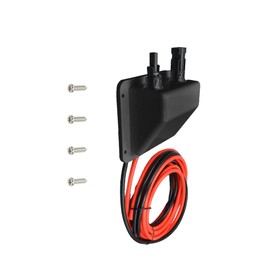 Sayhome ABS Double Cable Grommet with 10ft 10awg Solar Cable Solar Roof Feed-Through IP67 UV Resistance for Motorhome, Boat, Caravan, Marine