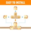 SUNGATOR 1/2 Inch Flare Propane Tee Fittings, Brass 1/2" Male