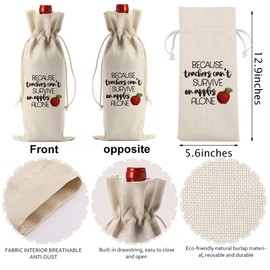 Teacher Wine Bag Teacher Gifts Teacher Appreciation Gifts Thank You Gifts for Teacher Back to School Teacher Gifts Teacher Christmas Gifts End of Year Teacher Gifts