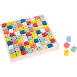 Small Foot Design 10842 Sudoku Educate Made of Wood with Colourful dice, Trains The Numerical Understanding, in The Wooden Frame for Big and Small Friends, Puzzle Game, Jigsaw, from 6 Years and up