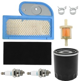 SYOWADA M137556 Air Filter AM101001 Oil Filter Fuel Filter Kit, Replacement for John Deere LT180 LTR180 LX277 GT235 GT235E Lawn Mower with Spark Plug