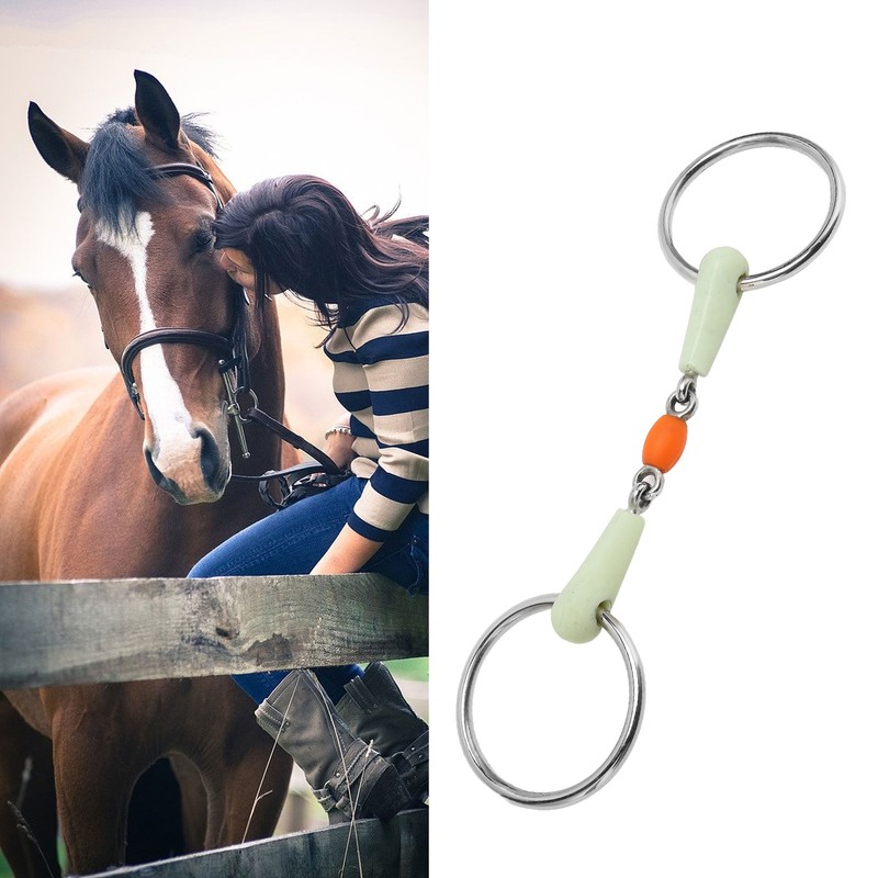 Horse Mouth Bit Apple Flavor Professional Stainless Steel Horse Snaffle