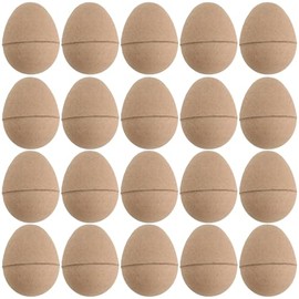 20 huevos de Pascua de papel maché, huevos papel maché rellenables y decorables para manualidades, adornos Pascua y recuerdos fiesta (3 x 2, 2 pulgadas)