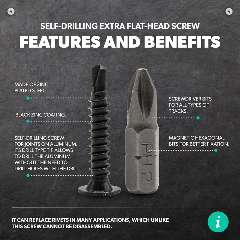 DOJA Barcelona Phillips Drilling Screw with PH2 Drill Tip |