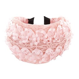 axy Wide Headband Beautiful Headband Vintage Hair Accessories Women's Headband HR36B (Cherry Blossom Pink)