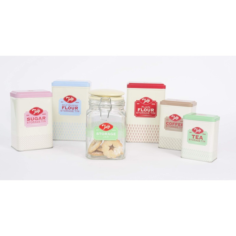Tala Originals Self Raising Flour Storage Tin, Blue, 12x9.5x19 cm