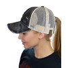 C.C Ponycap Messy High Bun Ponytail Adjustable Mesh Trucker Baseball