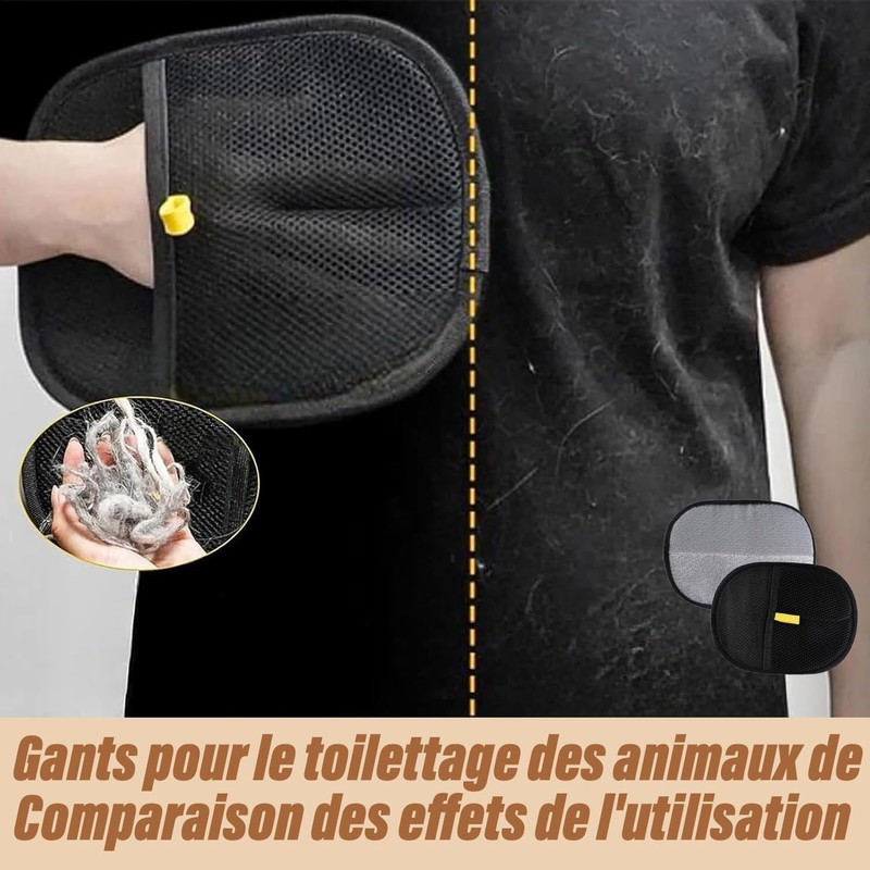 langyoujia 2 Stück Fellmagnet Handschuh,2025 New Pet Hair Remover Glove,Fellmagnet