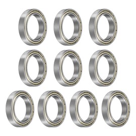 sourcing map 10pcs 6805ZZ Bearing 25x37x7mm, Chrome Steel Double Shielded Precision Bearing, Lubricated Deep Groove Ball Bearings, P6 (ABEC 3)