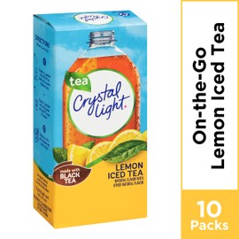 Crystal Light Drink Mix, Lemon Iced Tea, On The Go Packets, 10 Count (Pack of 6 Boxes)