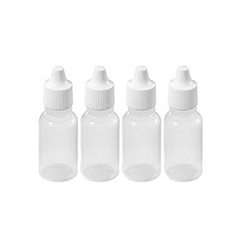 24 PCS Clear Plastic Empty Refillable Dropper Bottle Essential Oil Container with Screw Lid Travel Portable Eye Liquid Container (0.17oz)
