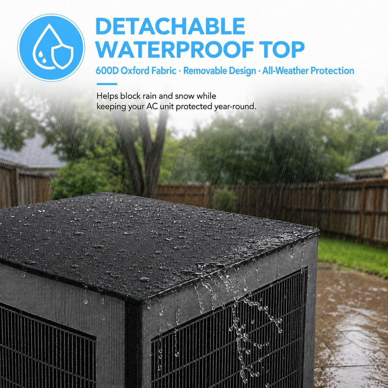 Ideal Swan 36in Outdoor AC Unit Cover, Mesh Defender with