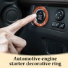 RGOAANC RGOAANC Crystal Rhinestone Car Engine Start Stop Decoration Ring,
