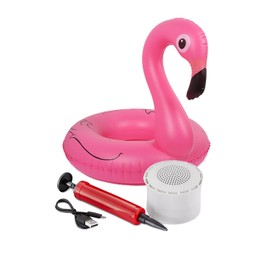 Wireless Express Aqua Jams Floating Speaker & Cup Holder - The Ultimate Bluetooth Floating Speaker & Cup Holder for Summer Fun! (Flamingo)
