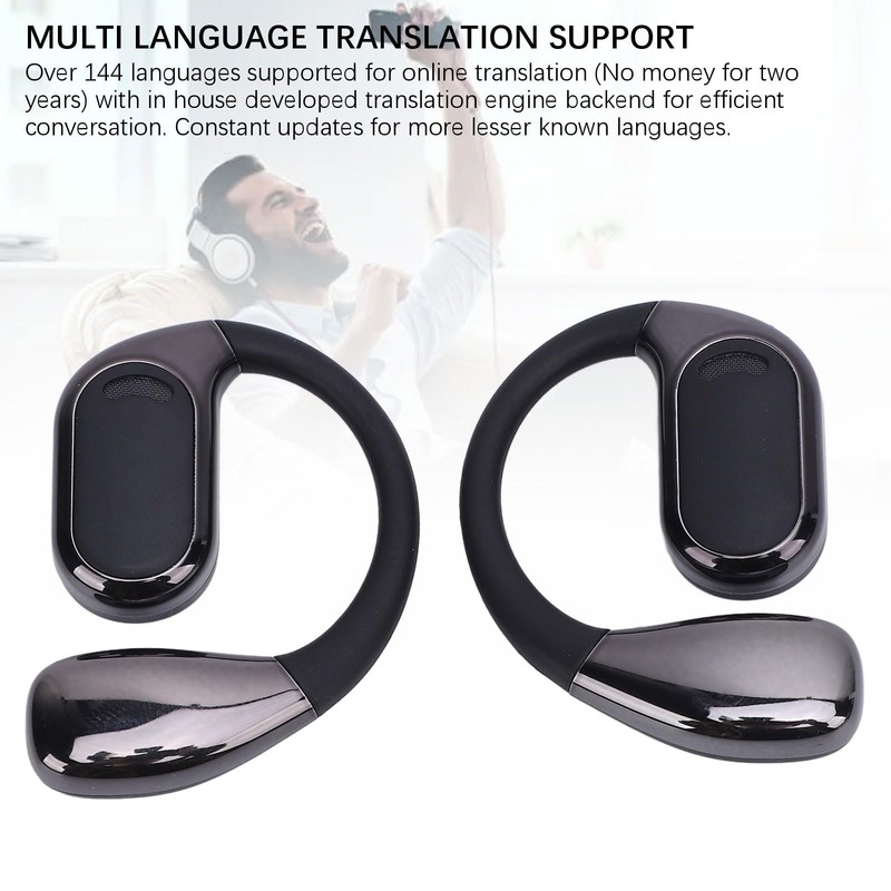 Pyhodi Real Time Language Translator Earbuds, Open Ear AI Translation