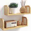 LUPWNEKA Rattan Shelf Set of 2, Cute Nursery Shelves Wall