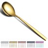 Golden Dinner Spoons 6 Pieces, Kyraton 19cm Stainless Steel Titanium
