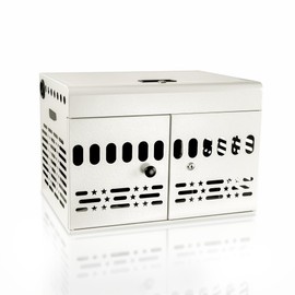 Metateel 12 Device Portable Charging Station for Tablets, iPads, Chromebooks, and Laptop Computers with Lock, Surge Protection, for Classroom or Office (White)