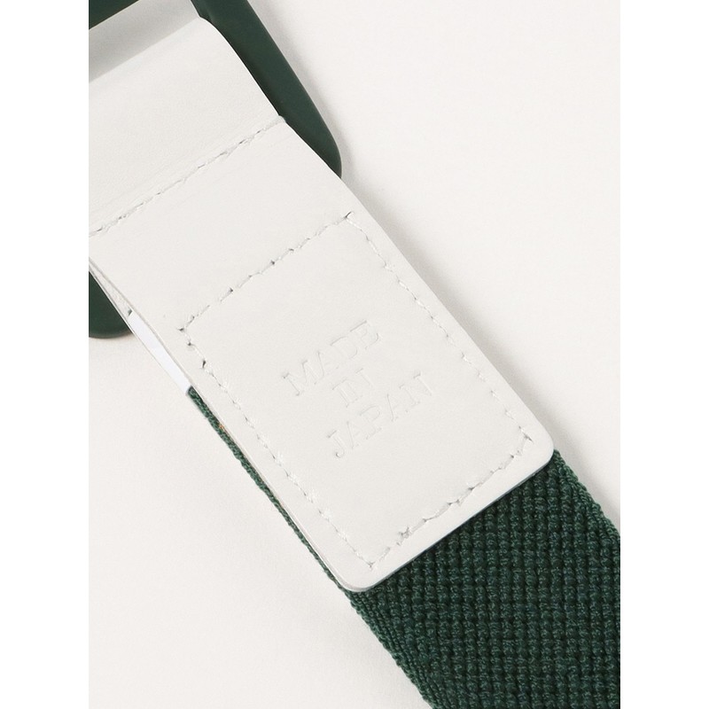 Beams Golf Campus Belt (Men) Aluminum Buckle Tape Belt, green