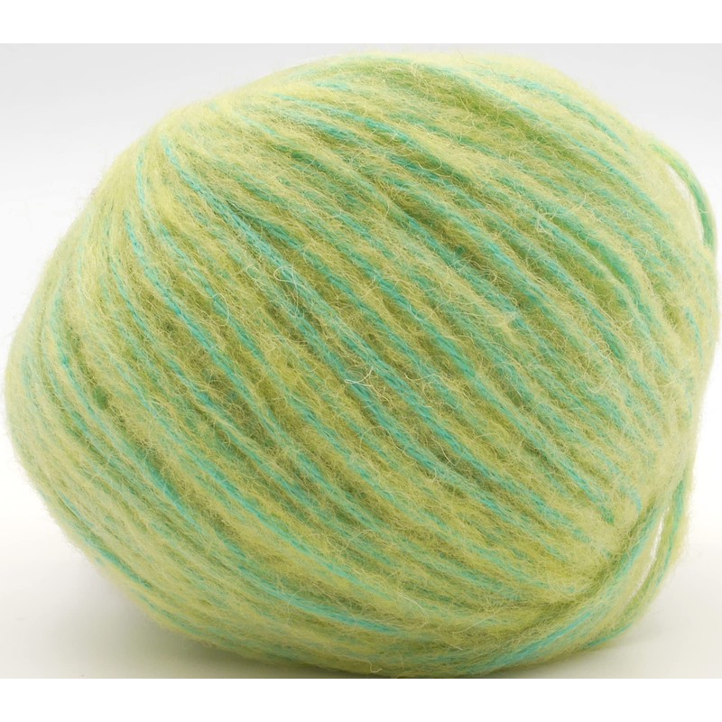 Yokota 01-5710 Wool Yarn, Medium Thick, Col.9, Lemon x Cobalt