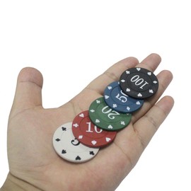 LHTHT Poker Chips Set,Poker Chips with Denominations,Plastic Learning Counters Disks and Learning Math Counting Chips,Counter chip Holder,Game Night Party Supplies.