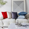 Demetex Grey Cushion Covers 45 x 45 Soft Velvet Cushions