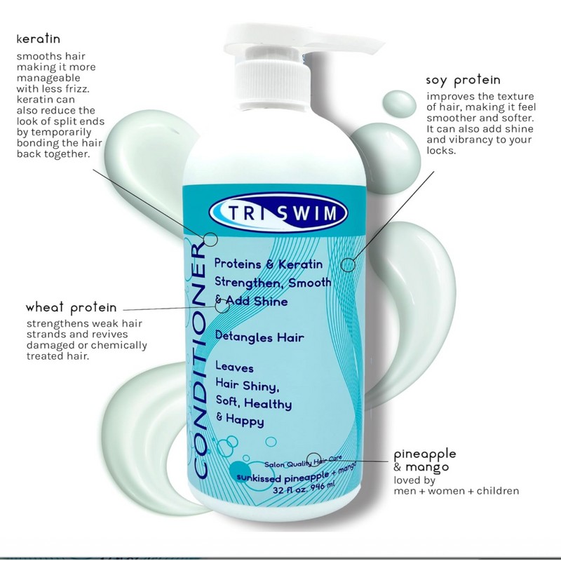 TRISWIM Swimmers Conditioner, Mango 32 Fl Oz