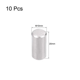 uxcell 10Pcs 10mm x 20mm Dowel Pin 304 Stainless Steel Pegs Support Shelves Silver Tone