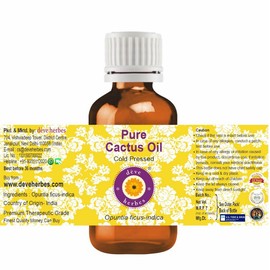 Deve herbes Pure Pure Cactus Oil (Opuntia ficus-indica) Cold Pressed 15ml (0.50 oz)
