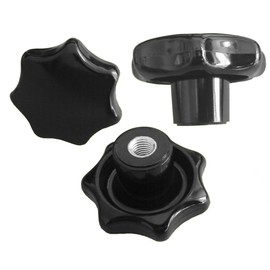 Pack of 5 – Grip Nut M10 Diameter 50 mm DIN 6336 K Steel Thread Black