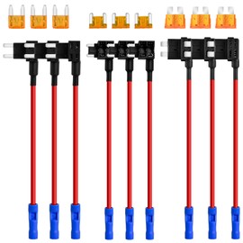 MuHize 9 Pack Fuse Taps - Upgraded Inline Add-A-Circuit Fuse Holder, Mini & Low Profile for 12V Cars, RVs