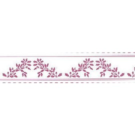 Melody Jane Dolls House Plumb on White Acorns Wallpaper Border William Morris