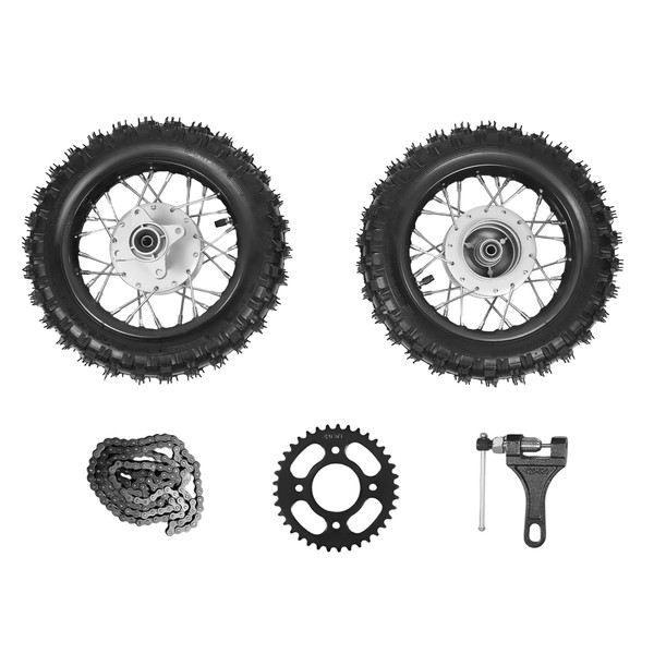 2.50-10 Front Rear Wheel Pair Set, Front Rear Tire Rim