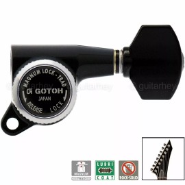 GOTOH NEW Gotoh SG381-07 MGT 8-STRING In-Line Set Locking Tuners NON-Staggered - BLACK