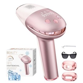 3 en1 IPL Depiladora Láser, 9℃ Dispositivo de depilación indolora IPL Para Mujer, 9 Niveles Ajustables Depiladora IPL, Con HR/SC/RA,999,999+Láser, dispositivo para axilas, piernas,brazos