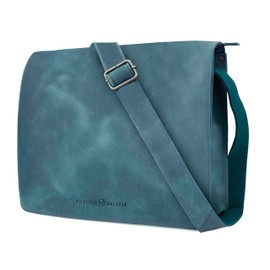 ANTONIO VALERIA Albert Blue Premium Leather Messenger Bag for Men