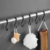 YFelomatric Aluminium S Hooks Pack of 12, Black, Suitable for