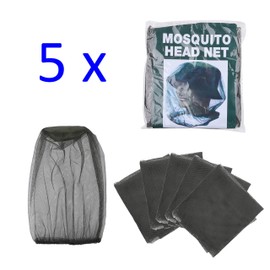 Kare & Kind Pack of 5 Head Nets - Mosquito Net - Protects Face, Head, Neck from Beetles, Flies, Insects, Bees - Outdoor, Camping, Hiking, Trekking, Walking, Beekeeping, Gardening, Fishing