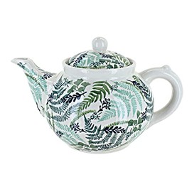Blue Rose Polish Pottery Woodland Fern Teapot