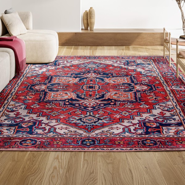 JONATHAN Y WSH105A-3 Cirali Ornate Large Medallion Machine Washable Indoor