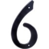 Hillman 839762 Black House Number 6, 4-Inch Nail Plastic