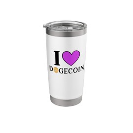I Love Dogecoin Cryptocurrency Doge Crypto Stainless Steel Insulated Tumbler