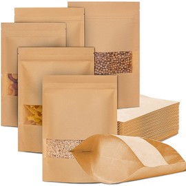 Chenozon Kraft Stand Up Pouches Bags (4 x 6 inches)