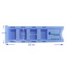 Medikamentendispenser Tablettenbox Pillenbox Tages - Dispenser mit 4 Fächer(blau Standard,10