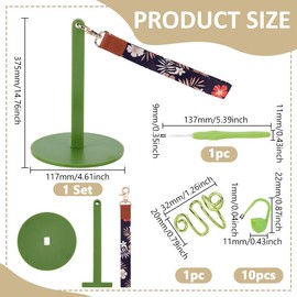 AHANDMAKER Green Portable Wrist Yarn Holder Acrylic Yarn Holders with Wristband Hanging Yarn Spinner with Crochet Tool for Crocheting, Knitting Gift for Craft Lovers