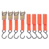 4Pcs Ratchet Tie Down Straps Motorcycle Car Buckle Set 15in