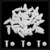 Hihaha 30Pcs White Plastic Rivets Splash Guard Fastener Push Type