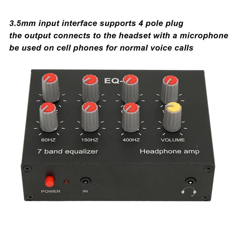 7 Band Graphic Car Sound Equalizer Output Input 12dB High