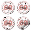 Confetti Rose Gold Polka Dot 60th Birthday Party Sticker Labels,